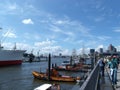 Hamburg harbor scenery