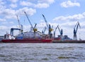 Hamburg harbor, shipyard Royalty Free Stock Photo