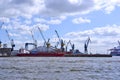 Hamburg harbor, shipyard Royalty Free Stock Photo