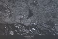 Hamburg map, satellite view, city, Germany Royalty Free Stock Photo