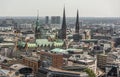 view from the tower of the church of saint michael on the panorama of hamburg