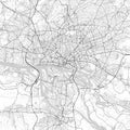 Hamburg minimalistic city plan with street labels Royalty Free Stock Photo