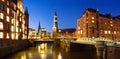 Hamburg at night Royalty Free Stock Photo