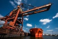 Hamburg port cargo crane