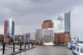 Hamburg port and Elbphilharmonie on a cloudy day Royalty Free Stock Photo