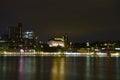 Hamburg port - LandungsbrÃÂ¼cken - during night Royalty Free Stock Photo