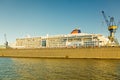 Hamburg, shipyard with cruise ship Royalty Free Stock Photo