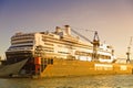 Hamburg, shipyard with cruise ship Royalty Free Stock Photo