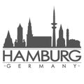 Hamburg Silhouette Design City Vector Art