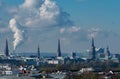 Hamburg skyline view from a roof