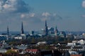 Hamburg skyline view from a roof