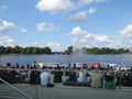 Hamburg. Germany. Panorama of the city. View of the Alster lake