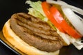 Hamburger on Black Royalty Free Stock Photo