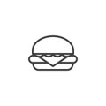 Hamburger, burger line icon