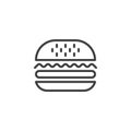 Hamburger, burger line icon Royalty Free Stock Photo