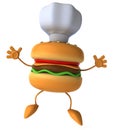 Hamburger chef Royalty Free Stock Photo