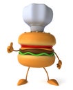 Hamburger chef Royalty Free Stock Photo
