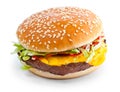 Hamburger closeup photo Royalty Free Stock Photo