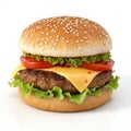 Hamburger 3D rendered design Royalty Free Stock Photo