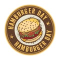 Hamburger Day stamp Royalty Free Stock Photo