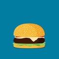 Hamburger flat design vector Royalty Free Stock Photo