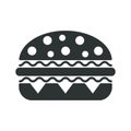 Hamburger flat icon - for stock