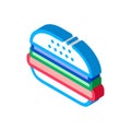 Hamburger Food isometric icon vector illustration