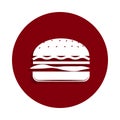 hamburger icon in badge style. One of meat collection icon can be used for UI, UX