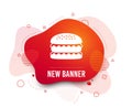 Hamburger icon. Burger food symbol. Vector