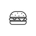 Hamburger icon vector illustration. Food and cooking Royalty Free Stock Photo