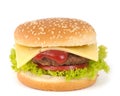 hamburger isolated Royalty Free Stock Photo