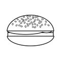 Hamburger isolated icon