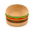 Hamburger Isolated