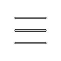 Hamburger menu bar flat outline icon for apps and websites vector Royalty Free Stock Photo