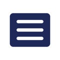 Hamburger menu black glyph ui icon Royalty Free Stock Photo