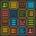 Hamburger Menu Icons Set.