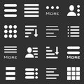 Hamburger Menu Icons Set.