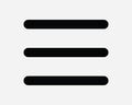 Hamburger Menu Line Three Lines 3 Web Navigation App UX UI UXUI More List Application User Site Bar Icon Sign Symbol Vector