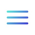 Hamburger menu pixel perfect gradient linear ui icon Royalty Free Stock Photo