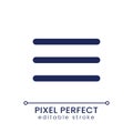 Hamburger menu pixel perfect linear ui icon Royalty Free Stock Photo