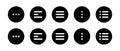 Hamburger menu vector icons. Web buttons for navigation. App menu symbol Royalty Free Stock Photo