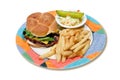 Hamburger Plate Royalty Free Stock Photo