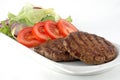 Hamburger plate Royalty Free Stock Photo