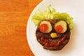 Hamburger Plate Face