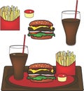 Hamburger Plate Royalty Free Stock Photo