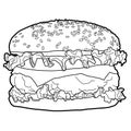 Hamburger is a popular Western food that is easily eaten, delicious, popular in the world and there are everywhere in fastfood mea