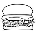 Hamburger is a popular Western food that is easily eaten, delicious, popular in the world and there are everywhere in fastfood mea