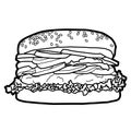 Hamburger is a popular Western food that is easily eaten, delicious, popular in the world and there are everywhere in fastfood mea