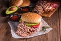 Hamburger pulled pork Royalty Free Stock Photo