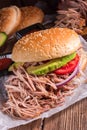 Hamburger pulled pork Royalty Free Stock Photo